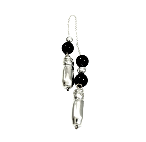 Begleri Obsidian Spirals, Begleri Silver with Precious Stones