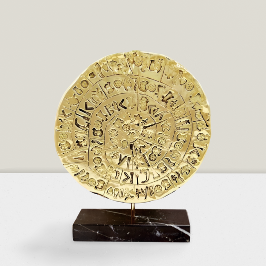Phaistos Disk on Marble Base – An Ancient Mystery for Your Space