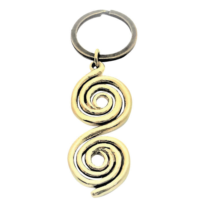 Keychain Spirals, Key Holder in Solid Brass