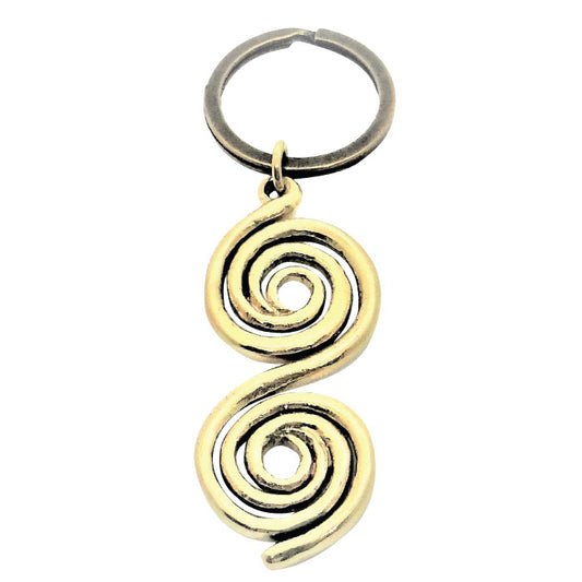 Keychain Spirals, Key Holder in Solid Brass