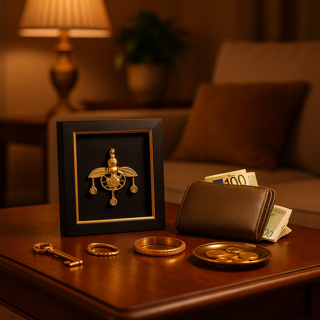Bees of Malia-Gold-plated 24K copper relief